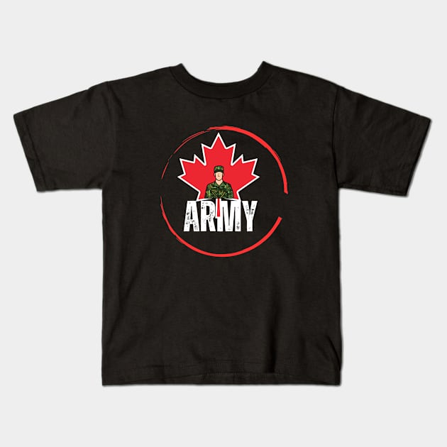 Canadian Army design 02 Kids T-Shirt by Proway Design